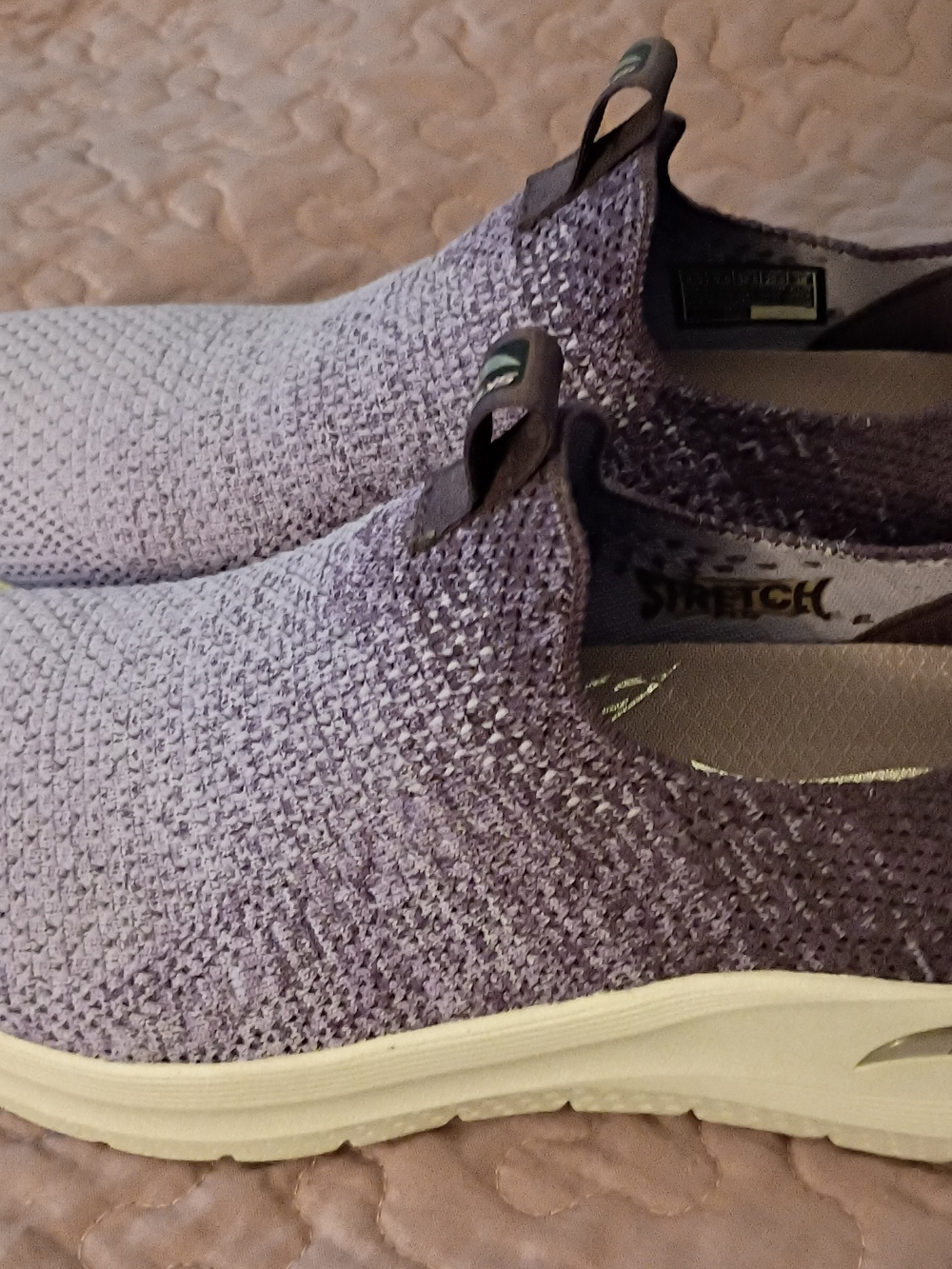 Skechers Women’s Slip-On Knit Walking Shoes - Purple Ombre